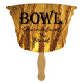 Bowl Stock Shape Fan w/ Wooden Stick